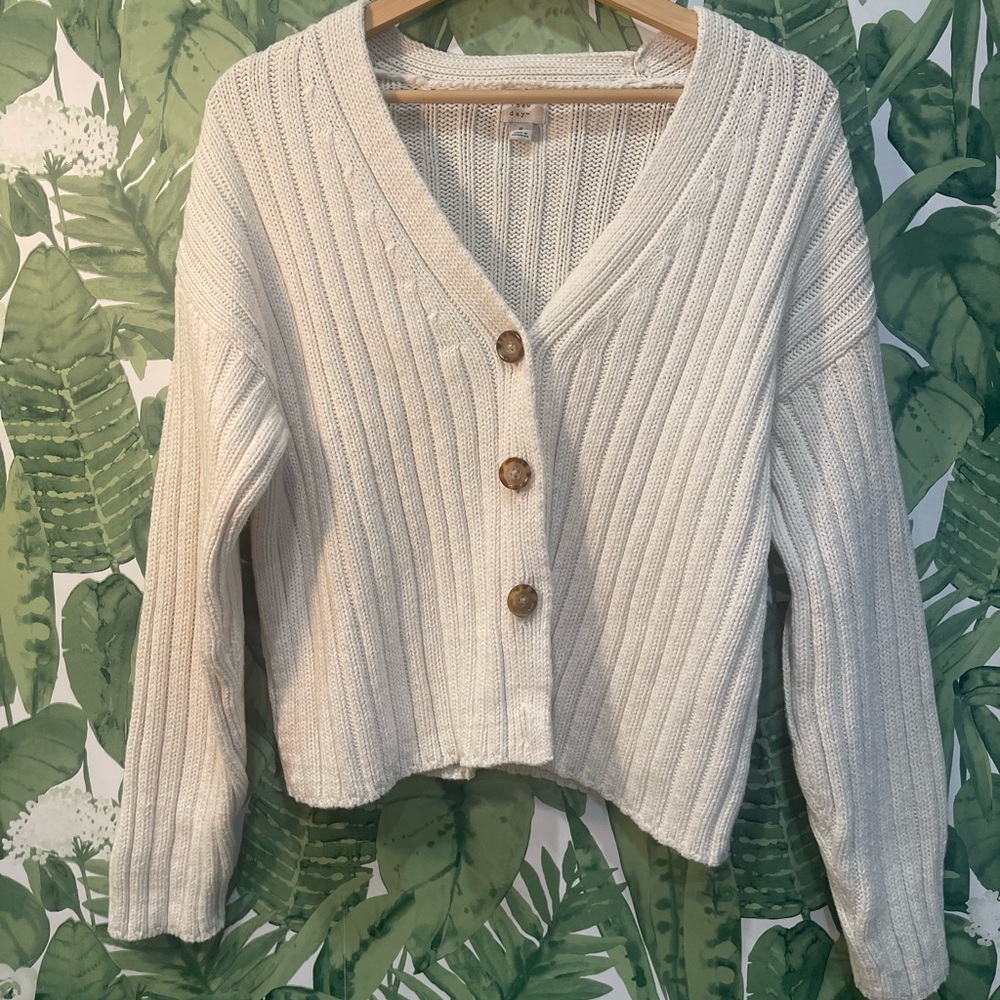 White cardigan, small